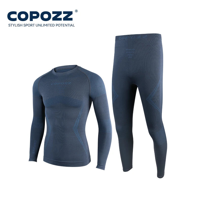 COPOZZ Winter Ski Thermal Underwear Sets Men Women Sweatwicking Breathable Quick Dry Tracksuit Ski Thermo Underwear Long Johns