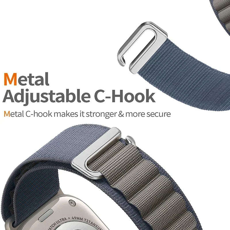 Alpine Loop Strap For Apple Watch Ultra 3 Band 49mm 11 10 9 8 7 46mm 42mm 45mm 41mm Nylon Sport Bracelet iWatch 6 5 SE 44mm Belt