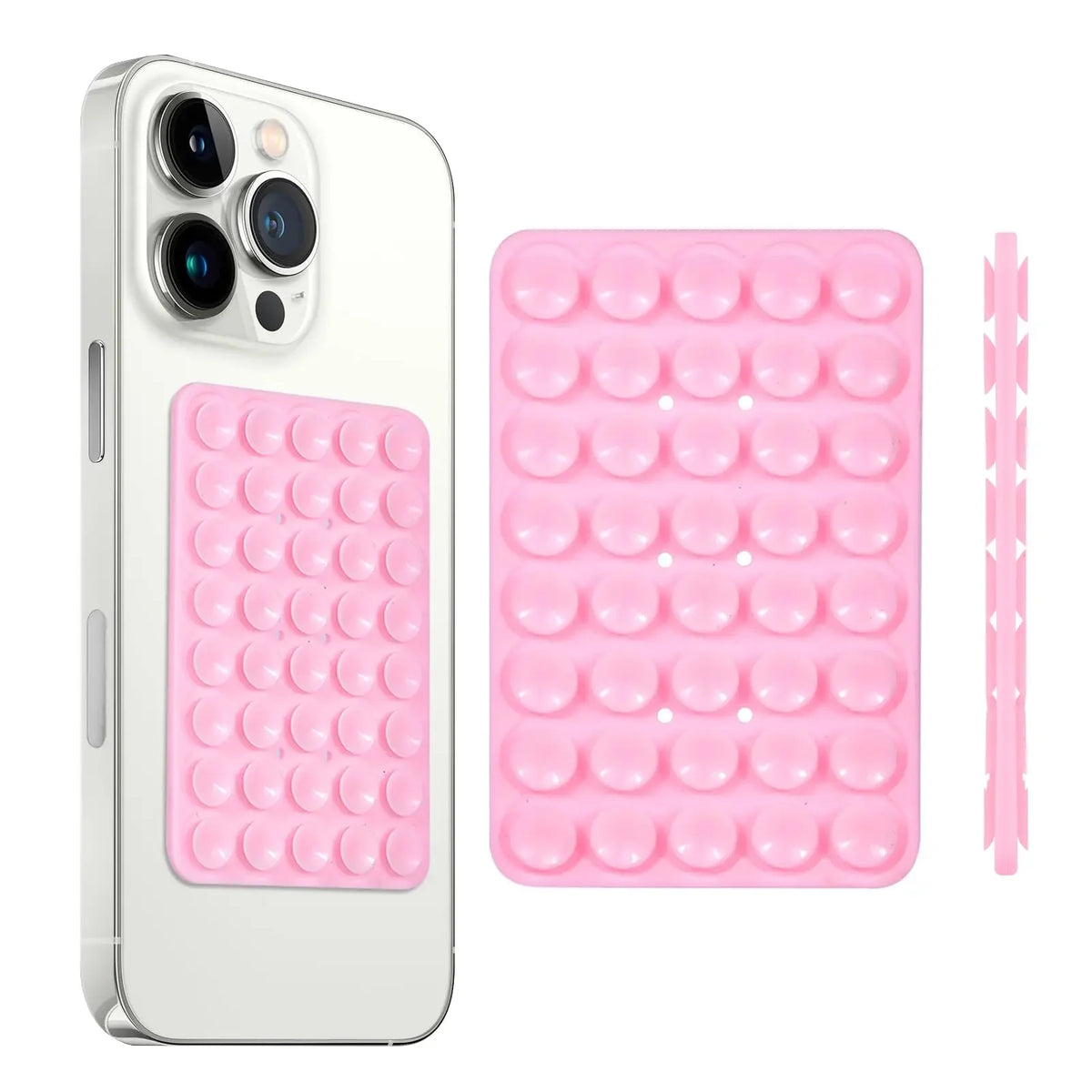 Universal Double-Sided Silicon Suction Cup Phone Holder Case Mount Sticky Phone Stand Android Selfies Hands-Free Strong Grip