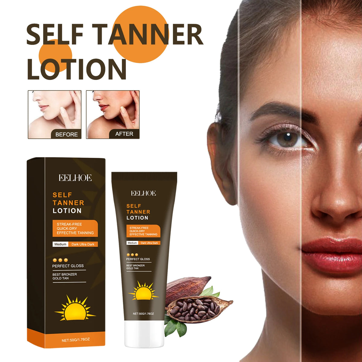 Self Tanning Drops Enhance Skin Melanin Liquid Bronzer Natural Fast Tanning Moisturizing Outdoor Beach Wheat Color Healthy Skin