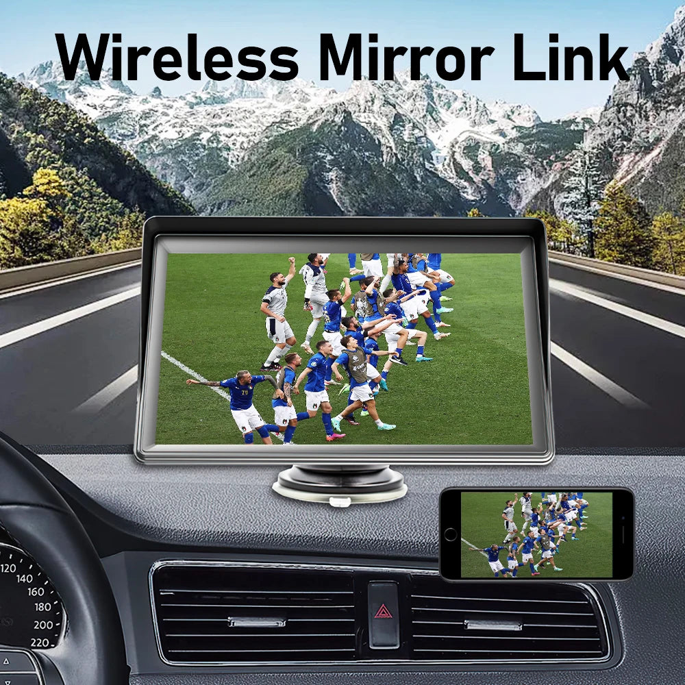 IPS 7 Inch Portable WIFI Wireless Carplay Android Auto Car Radio Multmedia Video Player Reversing Camera for Apple Or Android