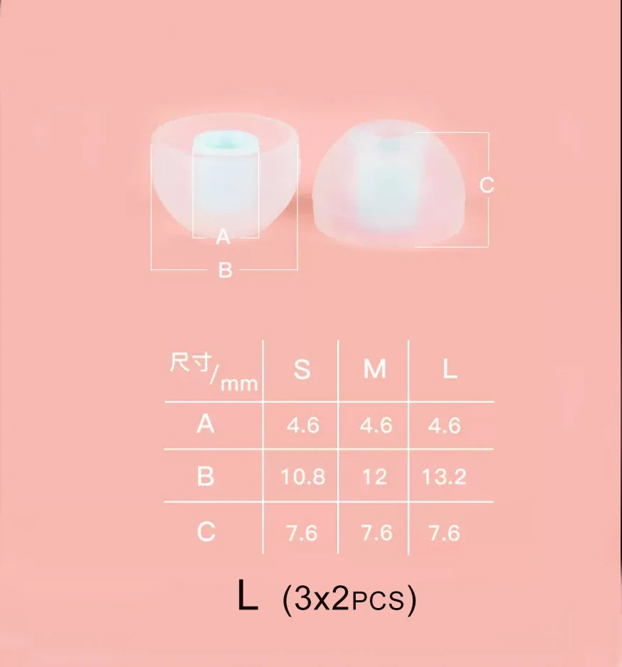 DUNU Candy  Eartips L/M/S for 4.0-5.5mm Nozzle, Universal Silicone Ear Tips for Headphone Earbuds