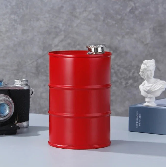 1Pc 25oz Water Bottle Drums Whisky  Portable Stainless Steel Hip Flask