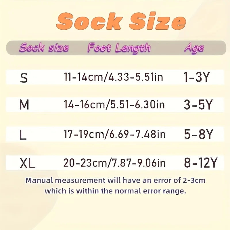 5-Pack Children's Floor Socks with Pink Bow and Bunny Pattern, Non-Slip Soft Sole Indoor Socks for Girls, Babies, and Toddlers, Featuring Cherry Fruit and Letter Designs, Suitable for Casual Daily Life