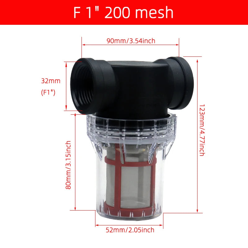 Garden Watering Filter 1/2'' 3/4'' 1'' Plastic Irrigation System Impurity Prefilter Aquaculture Household Water Pipe Filter