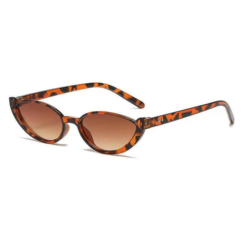 Vintage Small Cat Eye Sunglasses for Women Trendy Half-frame Sun Glasses UV400 Fashion Shades Eyewear Summer Anti UV Sunglasses