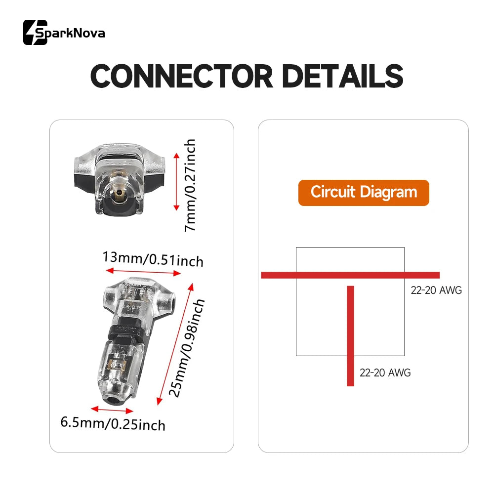 T-Type Wire Connector Set – 10 or 20 Pieces