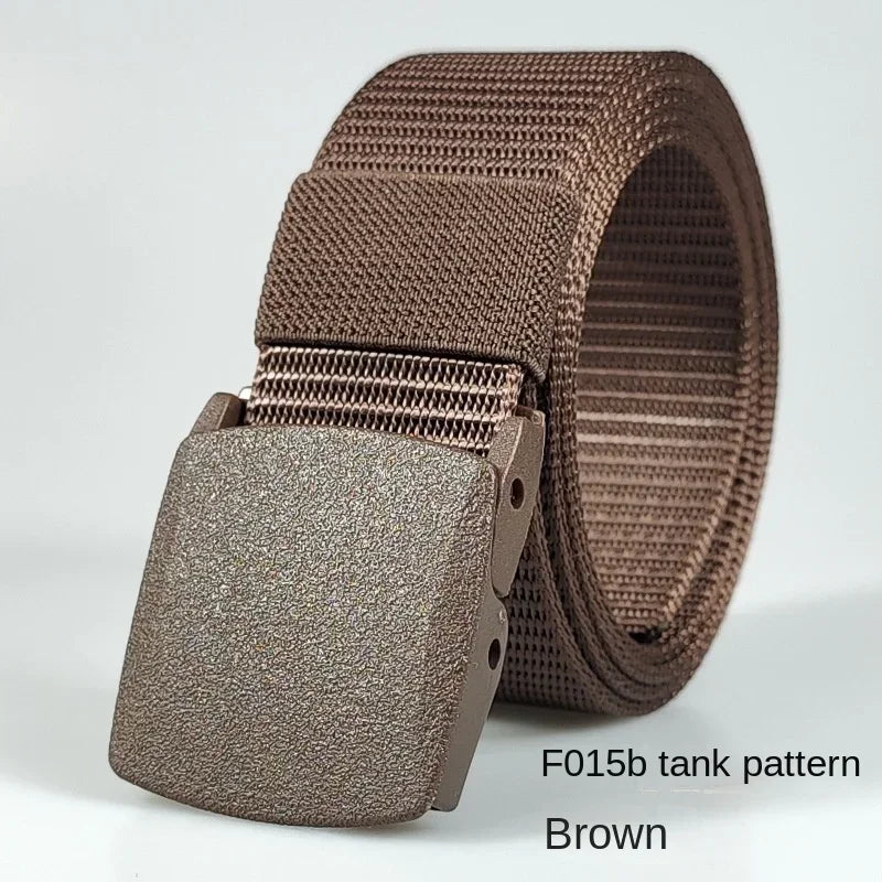 Automatic Buckle Nylon Women's Belts Canvas Outdoor Travel Premium Pants Sports Non-metallic Belts for Men White Black Blue Red