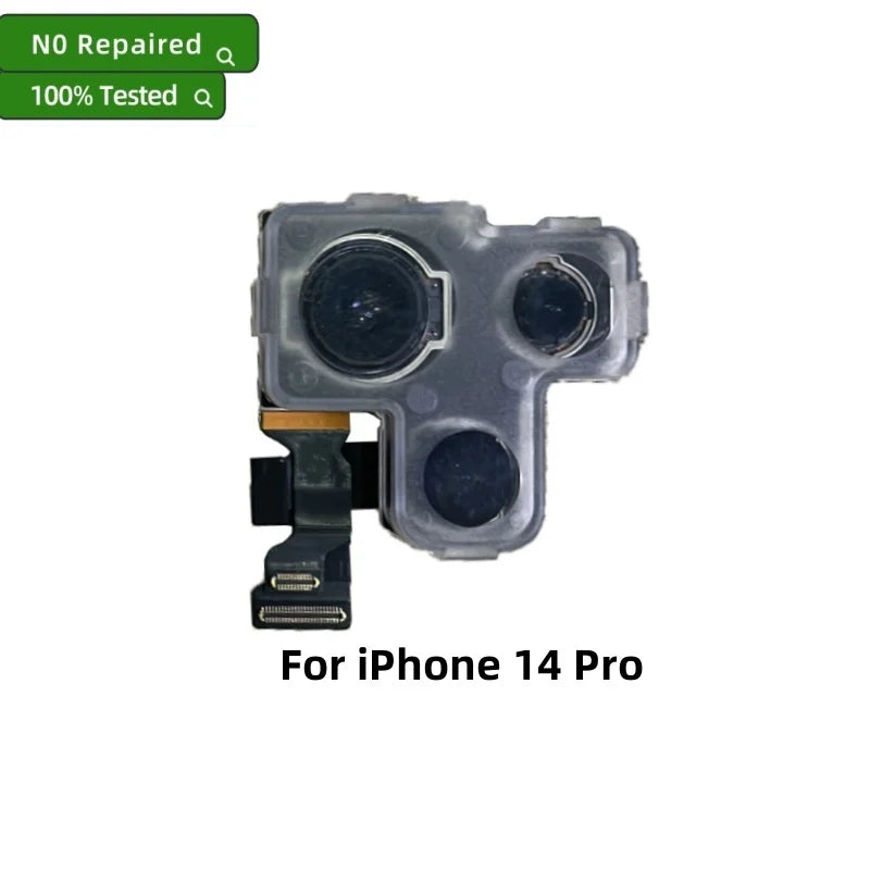 Tested Back Rear Camera For iPhone 11 12 Pro Max 13 14 15 Pro Max Mini 14 15 Plus Main Lens Flex Cable Camera Module Replacement