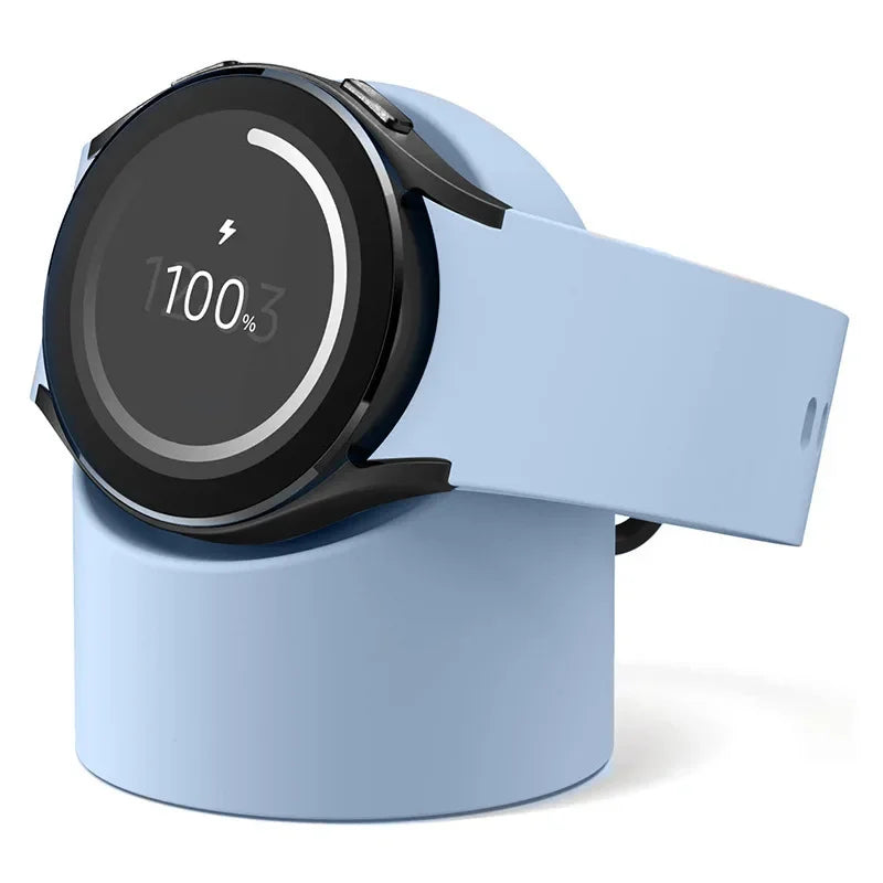 Compatible with For Samsung Galaxy Watch 7 4 3 6 5 Charger Stand 40 44 46mmGalaxy Watch3 4 6 5 Pro 7 Charger silicone Stand 45mm