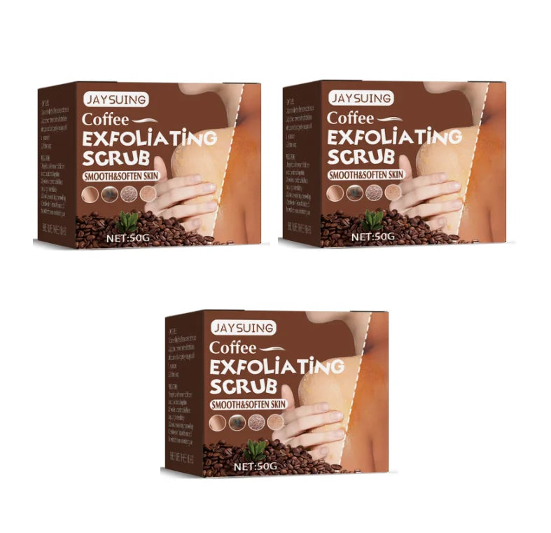 Jaysuing Coffee Scrub Smooth Exfoliating Anti Acne Soften Cutin Brightening Deep Cleaning Moisturizing Whitening Body Scrub 50ml