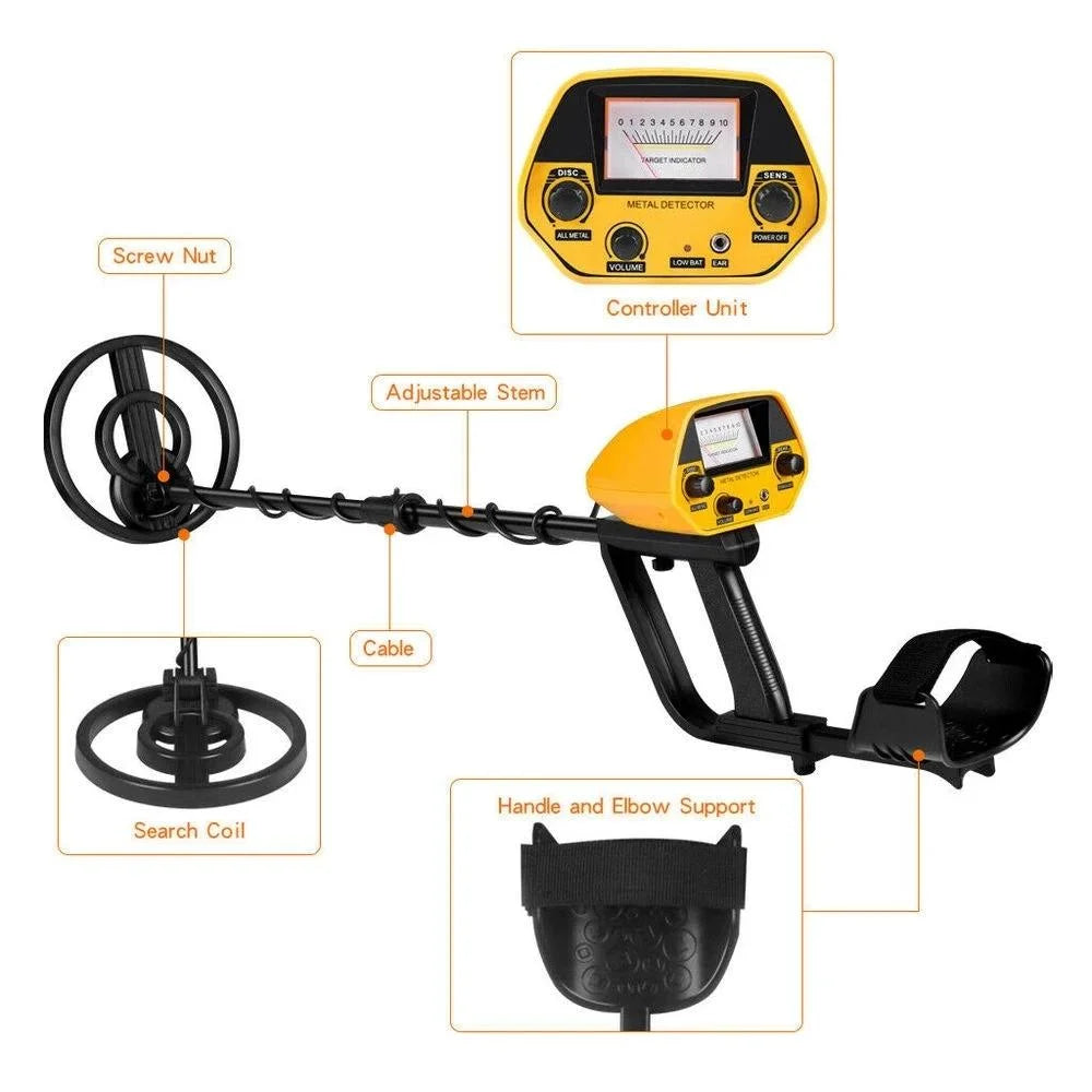 Professional Underground Metal Detector Multi-Mode Gold Detector Portable for Outdoor Treasure Hunting Beach Adventure Archaeological Metal Detecting Equipment