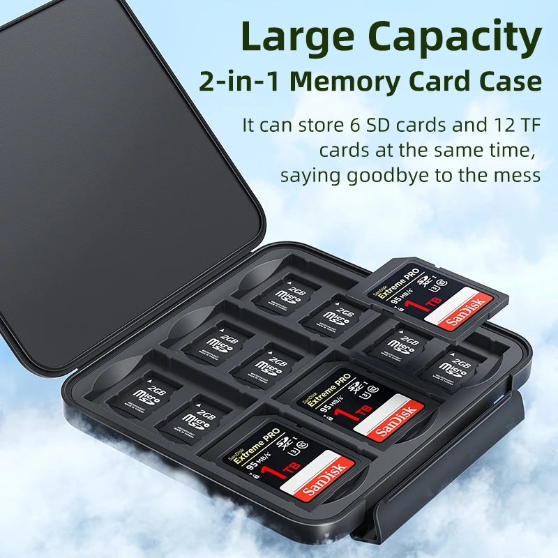 Llano Card Case Holder Water Resistant & Anti-Shock Memory Card Case for SD/Micro SD TF Card  Storage Organizer Protector Cover