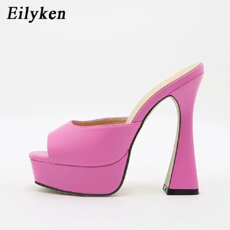 Eilyken Fashion New Design Open Toe Platform Slippers For Women Gladiator Sandals High Heels Pumps 2026 Summer Pumps Party Shoes