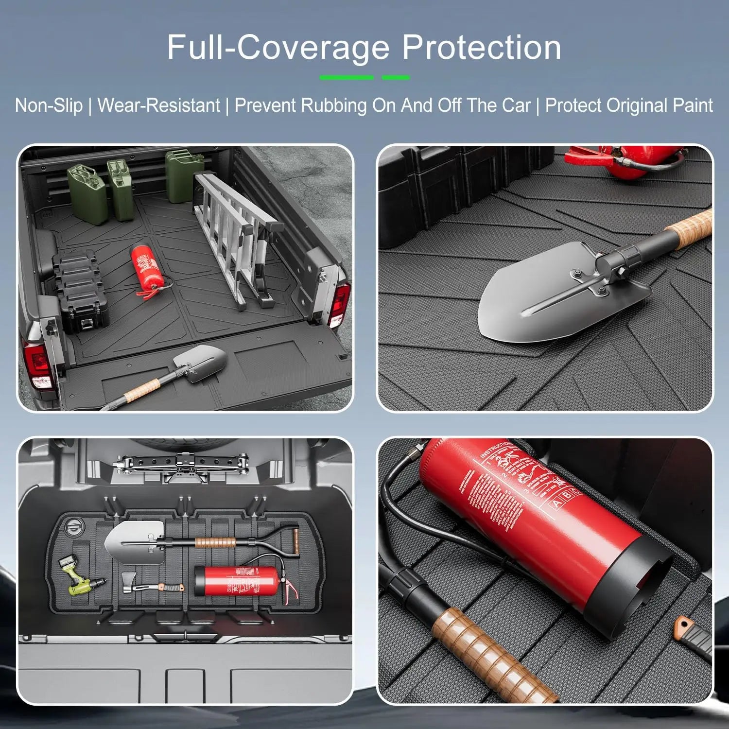 5.3FT Bed Mat Set for 2017 - 2026 Honda Ridgeline, Includes Tailgate & Rear Storage Mats