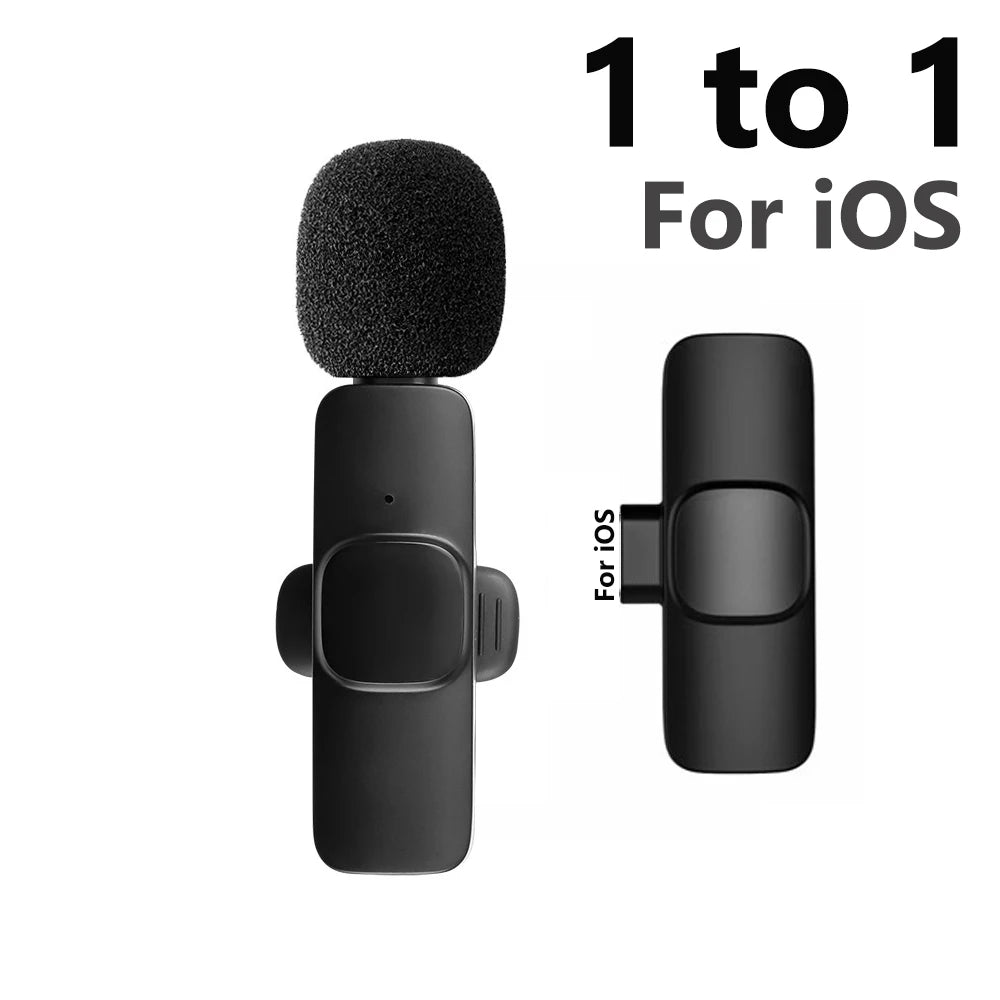 KEBIDU Wireless Lavalier Microphone Portable Audio Video Recording Noise Cancelling Professional Microphone for Live Broadcast