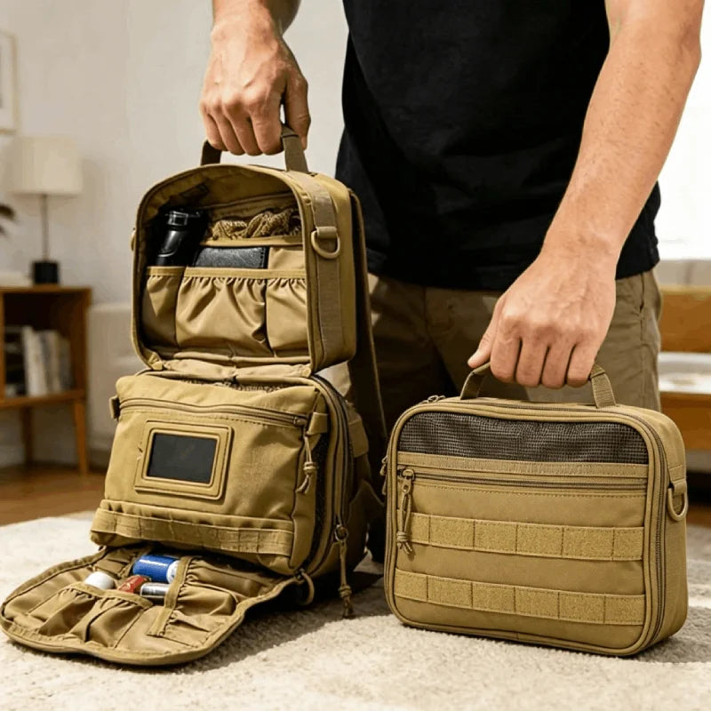 Tactical Men Toiletries Travel Bag Waterproof Organizer Women Makeup Neceser Bathroom Hook Wash Cosmetics Pouch Storage Pouch