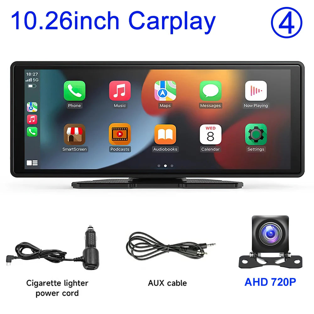 7/9/10.26 Inch Universal Portable Carplay Android Auto for Car Screen Wireless Carplay Screen Wireless Car Stereo Radio 1 2 din