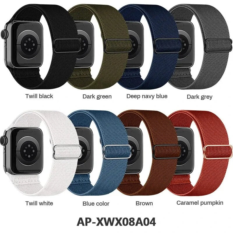 8 Packs Band Compatible with Apple Watch 38 40 41 42 44 45 49mm,Adjustable Nylon Strap for IWatch Series 8/7/6/5/4/3/2/1/SE