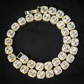 Luxury Paved Crystal Heart 13mm Cuban Link Chain Necklace for Women Hip Hop Iced Out Round Square Tennis Chain Bracelet Jewelry