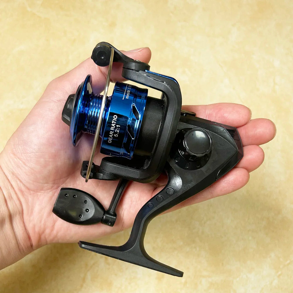Plastics Spinning Fishing Reels 5.2:1 Wheel Spinning Reel Fishing Lure Wheel Vessel Bait Casting Flying Fishing Trolling