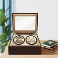 4+6 Watch Winder Automatic Watches Shaker PU Leather Mechanical Watch Box Watch Jewelry Display Box Storage Case For Gift Father’s Day Gifts