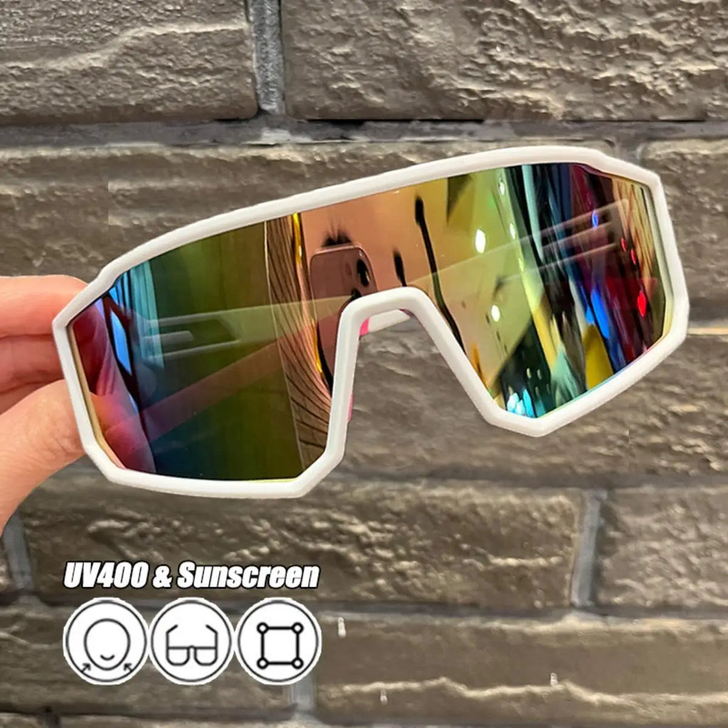 Cycling Sunglasses Anti-Ultraviole Hiking Climbing UV400 Shades Goggles Large Frame Oversized Hiking Climbing Eyewear