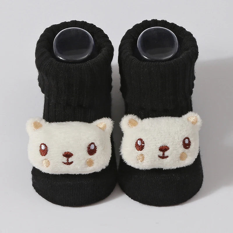 Baby Socks Spring and Autumn Soft Cotton Newborn Baby Socks in The Tube Cartoon 3D Doll Infant Boys Girls Socks 0-6 Months