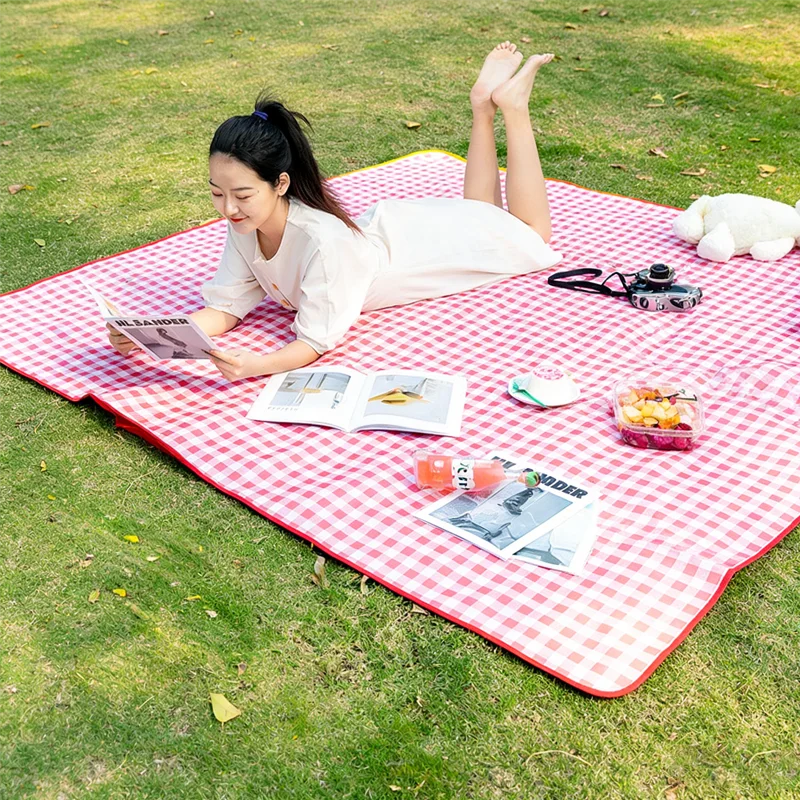 Portable Foldable Picnic Mat Waterproof Thick Outdoor Camping Moisture Proof Grass Ground Blanket for Beach Park