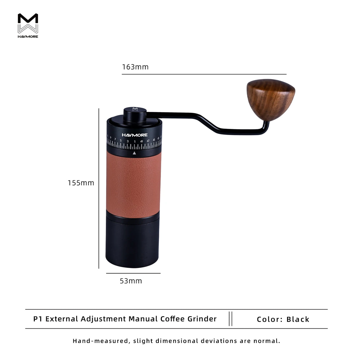 Professional Manual Coffee Grinder Upgrade All-metal Body  Anti-slip Design Portable Grinder Burr Inside