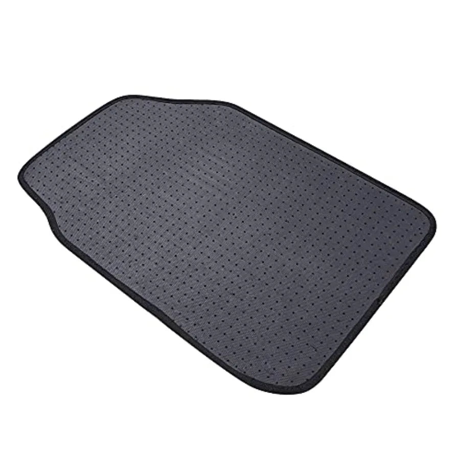 Universal Fit Anti-Slip Carpet Floor Mats, Full Set for Car, SUV, Van and Truck, 4 count, Black, 25"L x 17.5"W Front,13"L x 17.