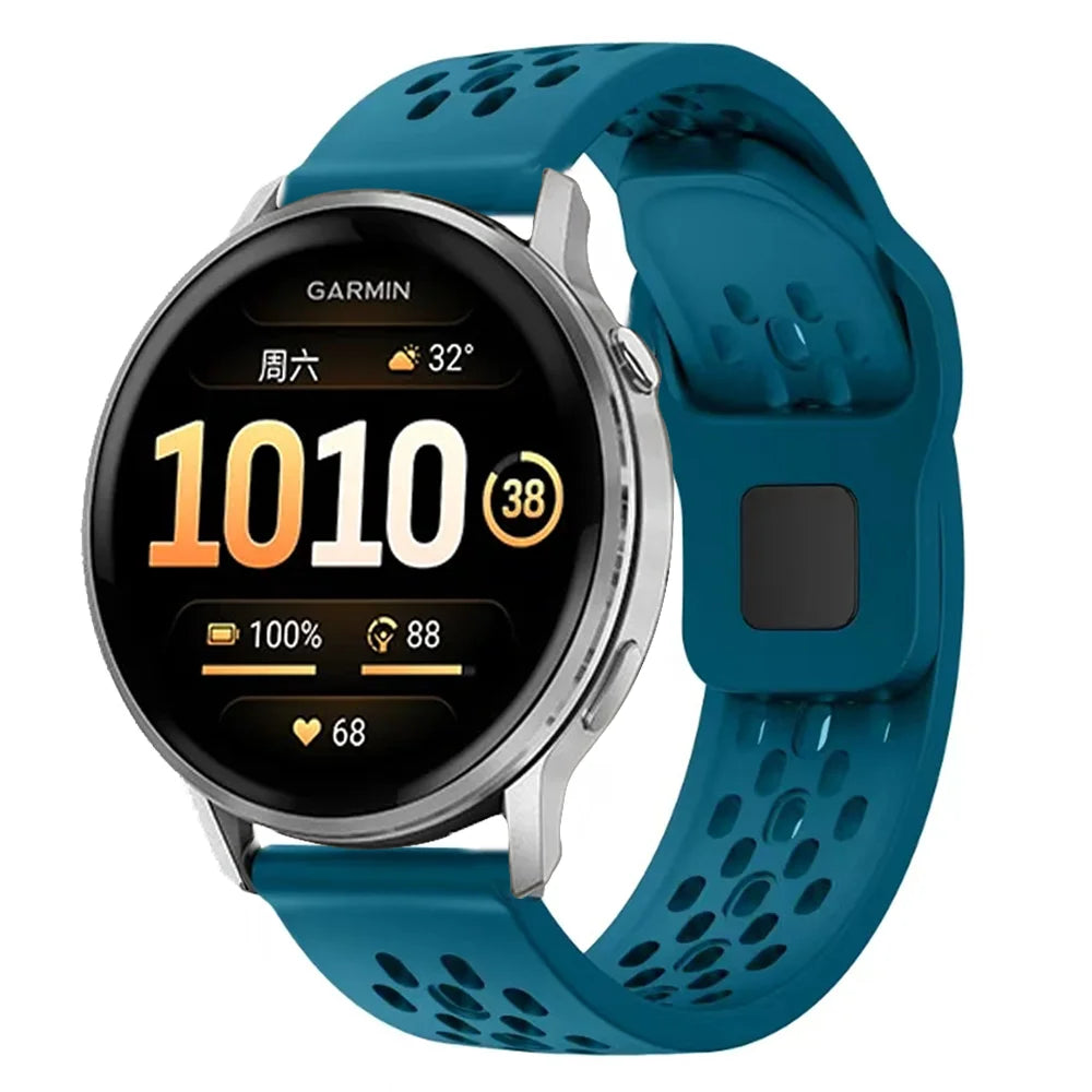 18/20/22mm Silicone Strap for Garmin Venu 4 45/41mm Venu 3 3s Sq 2 Plus Forerunner 170 70 570 265 255 Bracelet Active 6 5 Correa
