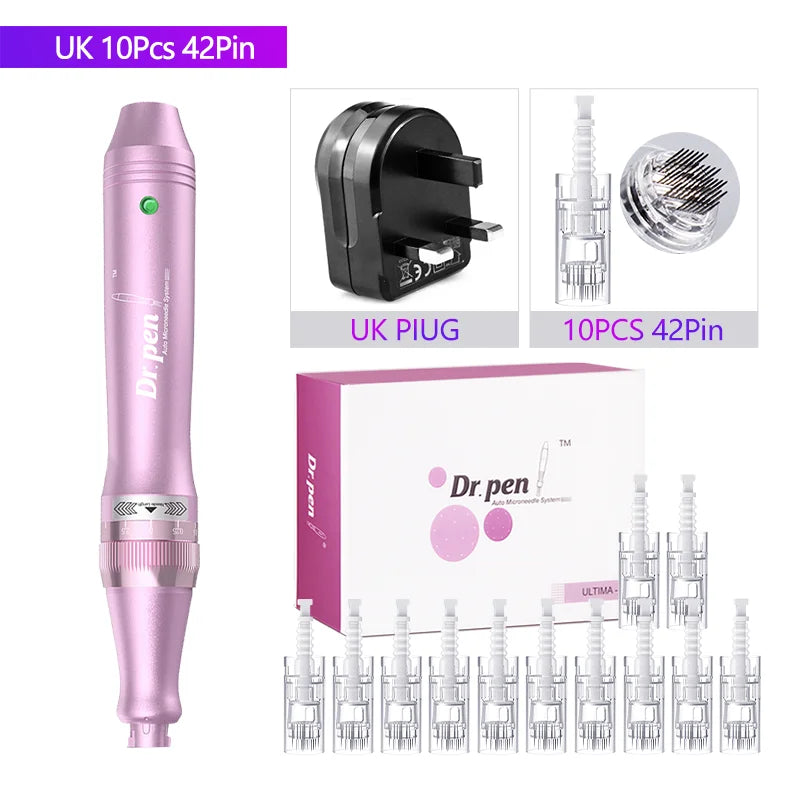 Authentic Dr. Pen Ultima M7 12Pcs 0.25mm Needles Multi-function Facial Mesotherapy Skin Wireless Electric Derma Beauty Device