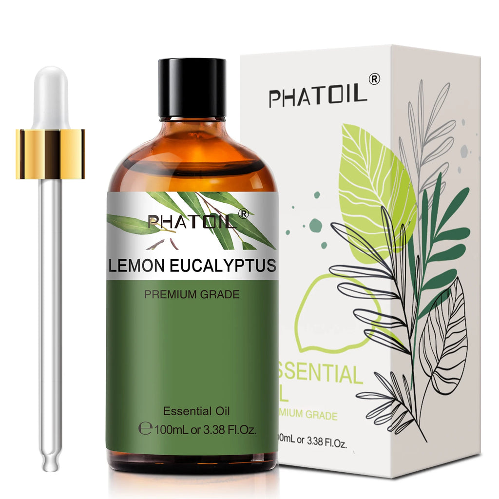 PHATOIL 100ML Eucalyptus Rose Essential Oils Lavender Indian Sandalwood Bergamot Cinnamon Lemongrass Essential Oils For Skin