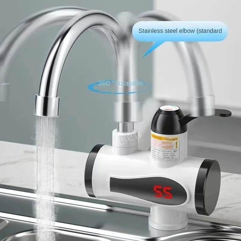 3000W Fast Heating Instant Tankless Electric Water Heater Kitchen Faucet Tap For Instant Cold Hot Water