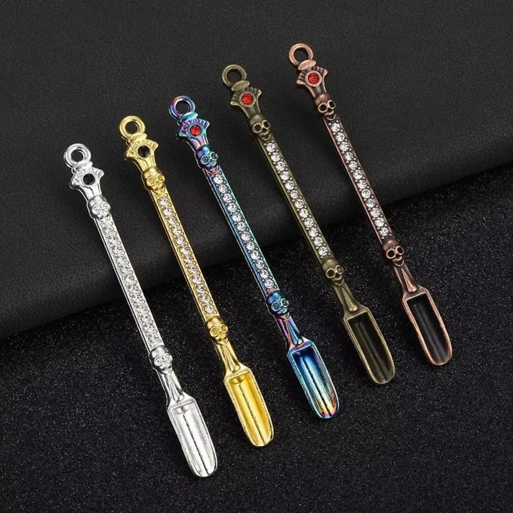 Powder Spoon Thicken Metal Spoon Micro-tuning Coffee Mini Shovel Long Handle Small Stirring Spoons Kitchen Supplies
