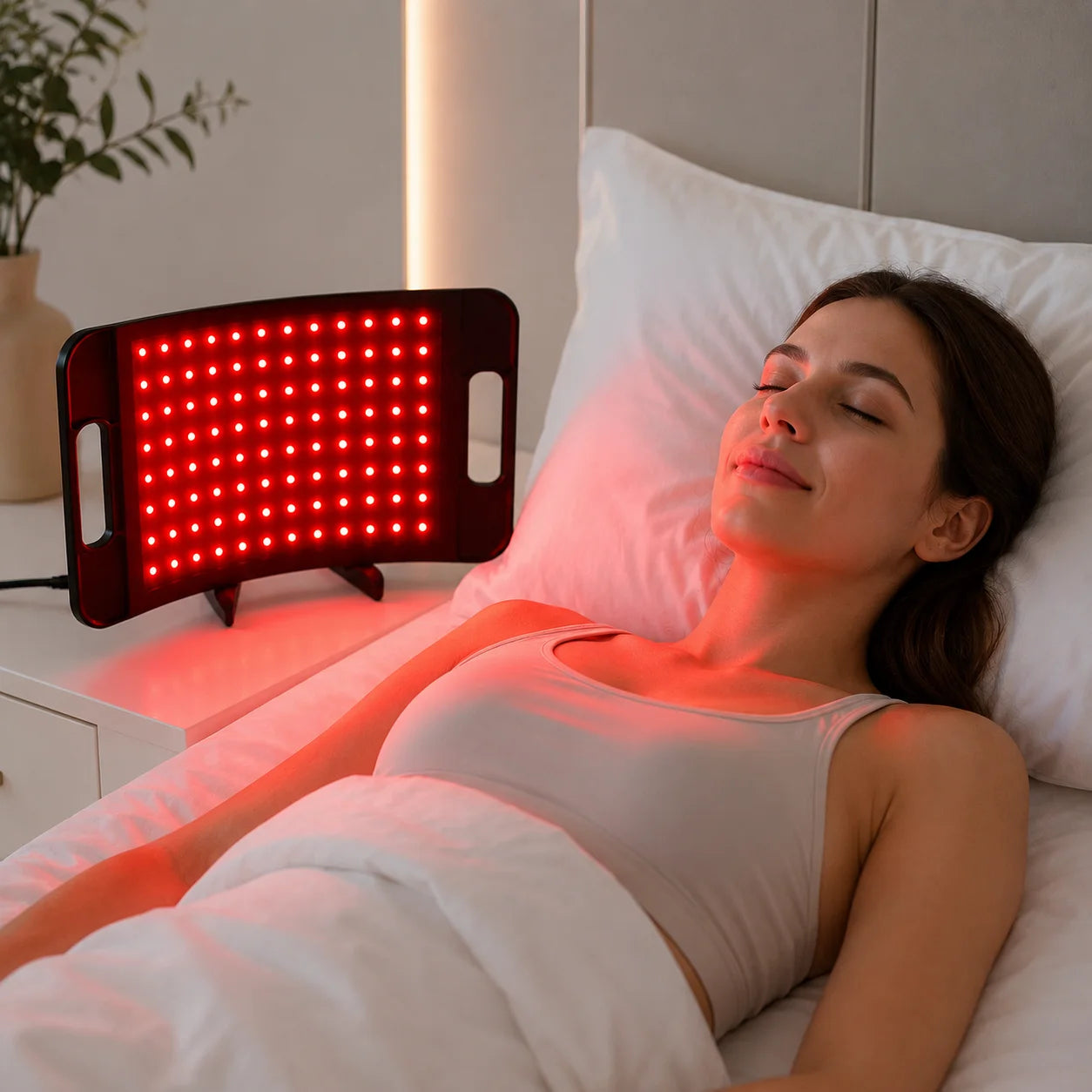 Red Light Lamp For Face and Body Home Use 660nm 850nm Near Infrared Light Panel Device with Adjustable Stand with Timer