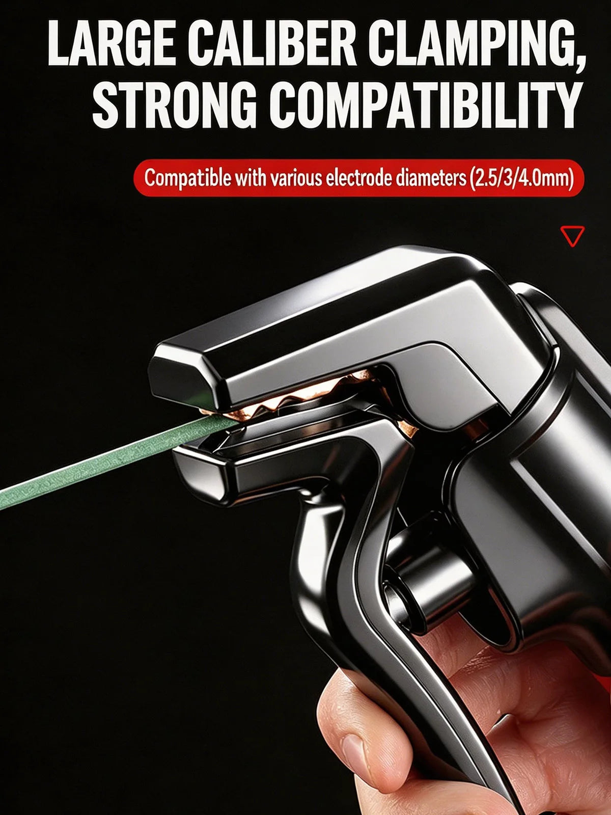 Bent Head Welding Tongs Electrode Holder Heat Resistant Copper Clamp Ergonomic Insulated Handle For Motorcycle Joining Tool
