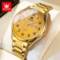 OLEVS 5567 Original Men's Watches Simple Classic Large Digital Dial Dual Calendar Waterproof Luminous Quartz Watch for Men Hot