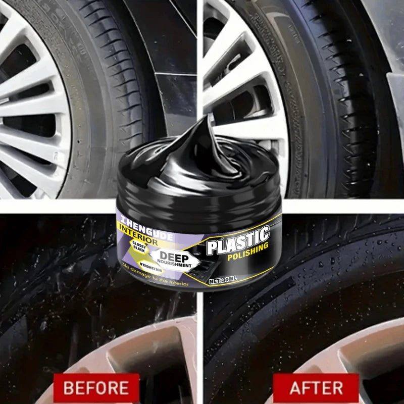 Universal Leather and Plastic Repair Polishing Wax - Car Interior Leather/Plastic/Rubber Care and Restoration Cream