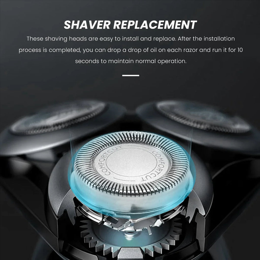3Pcs SH30/50/52 Shaver Replacement Heads for Electric Shavers Series 1000, 2000, 3000, 5000