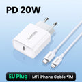 UGREEN Quick Charge 4.0 3.0 QC PD Charger 20W QC4.0 QC3.0 USB Type C Fast Charger for iPhone 18 17 16 Pro Xiaomi Phone PDCharger