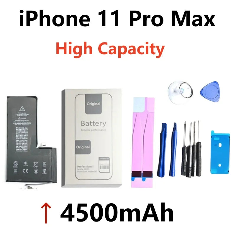 Xilecaly Battery For iPhone 14 Pro Max 11 Pro 12 13 Mini Pro Max Original Real High Capacity Replacement Bateria Warranty 1 Year
