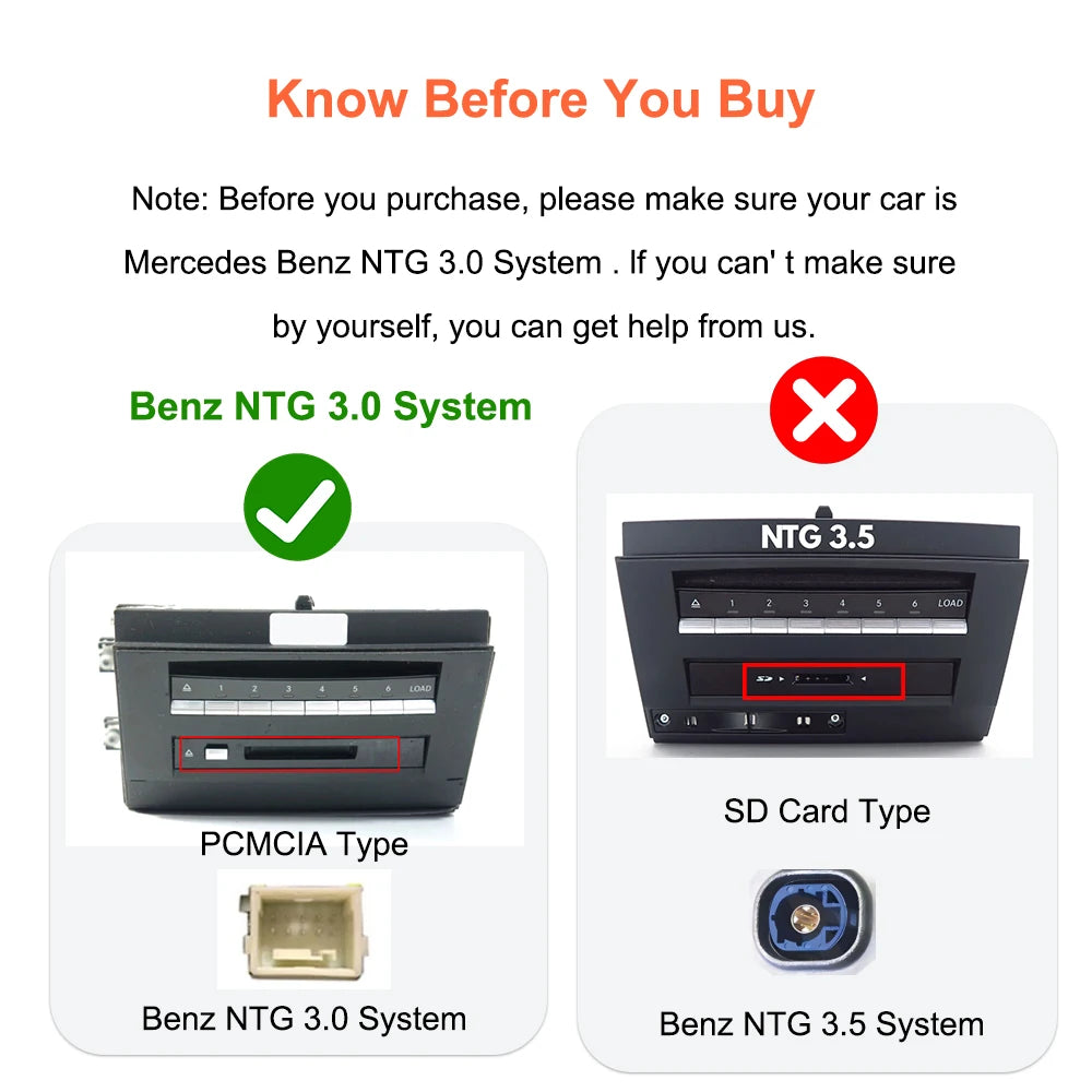 Bonroad Wireless CarPlay OEM Screen Upgrade Smart Adapter For Mercedes Benz S Class W221 2006-2013 NTG 3.0/3.5 Airplay Module Box