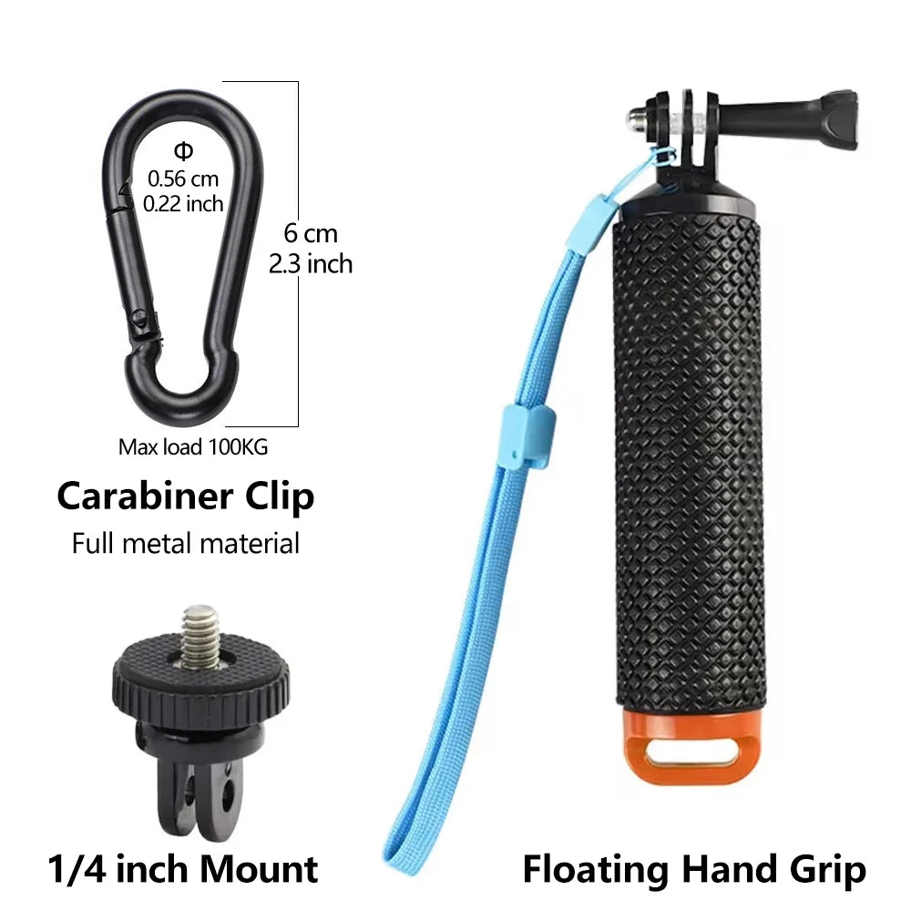 Floating Hand Grip Float Handle Mount for Gopro Hero 13 12 11 10 9 8 7 5 SJCAM Insta360 AKASO DJI OSMO Action Camera Accessories