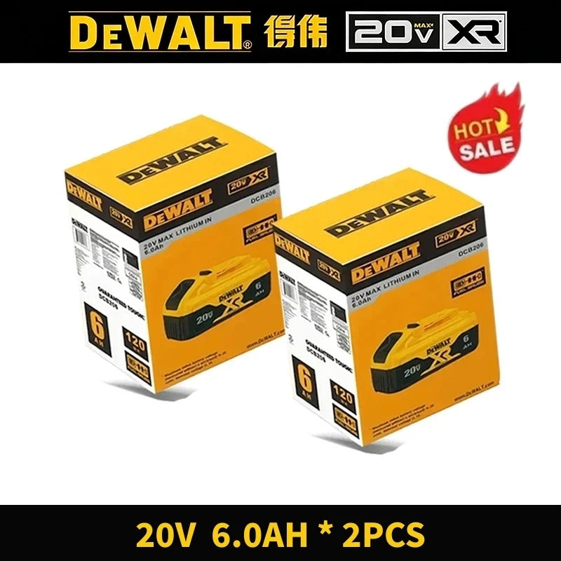 DeWalt Original 20V 60V 6Ah 9Ah MAX Battery Power Tool Replacement for DeWalt DCB184 DCB182 DCB205 DCB200 18Volt 20v Battery
