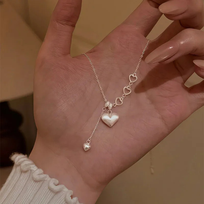 S925 Sterling Silver Necklaces For Women Simple Chain Fashion Minimalist Pendant Necklaces Adjustbale Necklace Birthday Gift