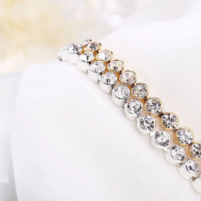 Fashion Gold Silver Color Women Tennis Braclet Valentine's Day Braclet Gift For Her Casual Pulseria Accessories Official Jewelry