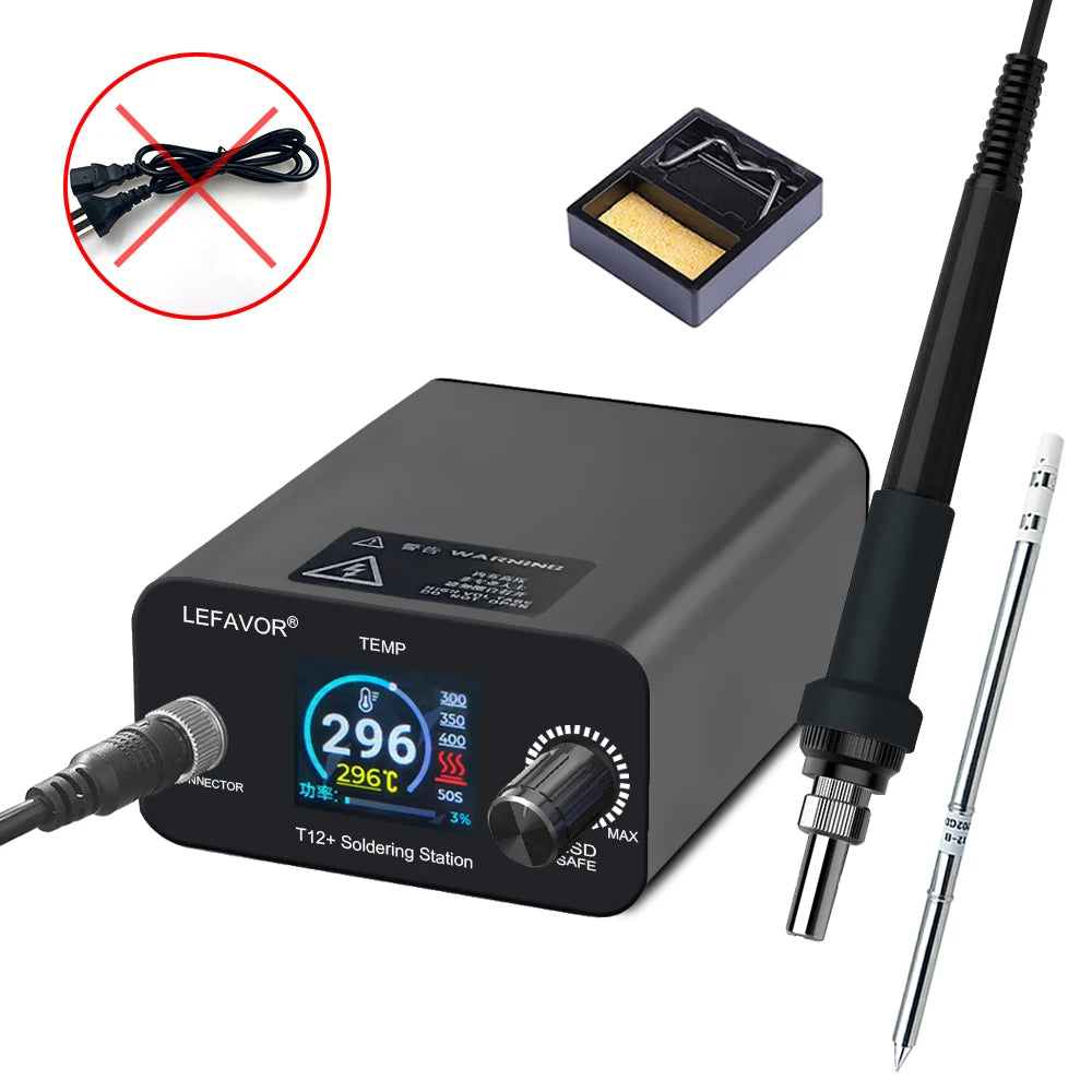 T12 75W Digital Soldering Iron StationTips Welding Rework Station  temperature adjustable control  microcontroller