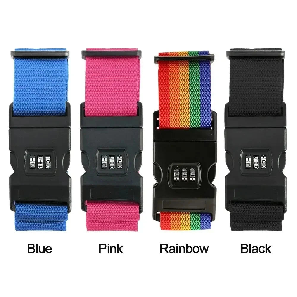 One word adjustable suitcase combination lock bundled luggage strap Travel trolley case bundled luggage strap